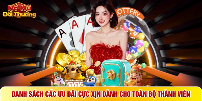 Danh sách các ưu đãi cực xịn dành cho toàn bộ thành viên